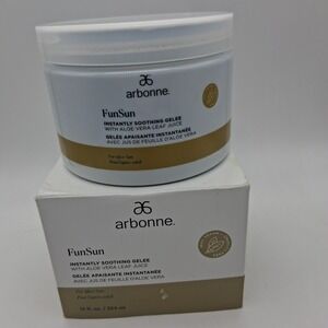 Arbonne FunSun NEW IN BOX Instantly Soothing Gelee with Aloe After Sun 12 oz